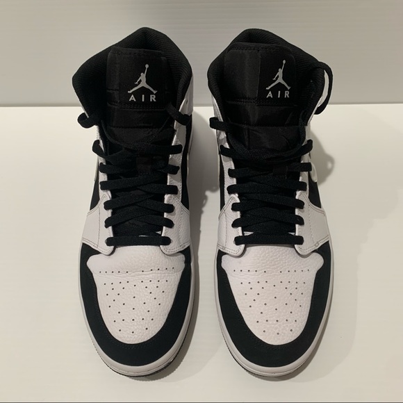 JORDAN 1 Mid White Black Tuxedo Size 13 VNDS Mint - Picture 3 of 9